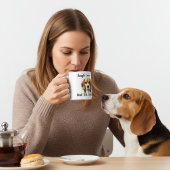  Pet Tea Time Brown beagle Personalize コーヒーマグカップ