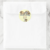 Pet Vet Blond女性Tシャツとギフト ラウンドシール (バッグ)