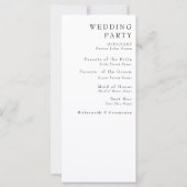 Pet White Wedding Program (裏面)