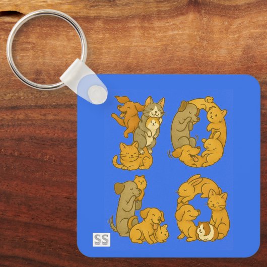 Pet YOLO キーホルダー (正面)