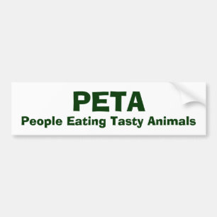 PETAの風味がよい動物を食べている人々 バンパーステッカー