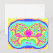 PETA ～はっきりしたフロロピンク～ 3Dフラクタルデザイン～ ポストカード (正面/裏面)