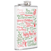 Petaca con diseño navideño para caballeros フラスク (右)