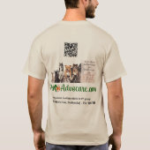 PetAdvocingで泣き死ぬ犬が後ろに現れている Tシャツ (裏面)