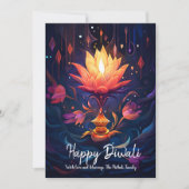 Petal Light Wishes Diwali card 招待状 (正面)