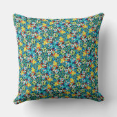 Petal Party Pattern Throw Pillow クッション (裏面)