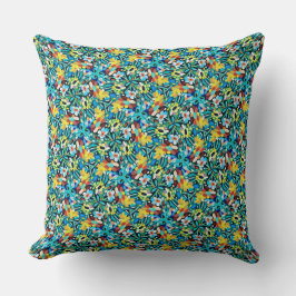 Petal Party Pattern Throw Pillow クッション