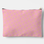 Petal Pop – Pink & Gold Seamless Geometric Pattern アクセサリーポーチ (裏面)