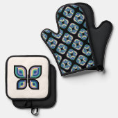 Petal Prism (Fusion) 鍋つかみ&鍋敷きセット (正面/裏面)