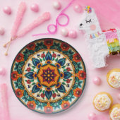 💀🎉Petal Prism Plate Doom Día de los Muertos ペーパープレート (パーティー)