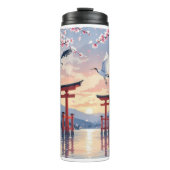 Petal Reverie—A Crane’s Serenade at Sundown タンブラー (正面)