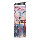 Petal Reverie—A Crane’s Serenade at Sundown タンブラー (回転左)