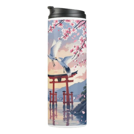 Petal Reverie—A Crane’s Serenade at Sundown タンブラー (回転右)