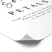 Petal Toss Modern Handwritten Wedding Sign ポスター (角)