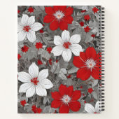 Pétalos Rojos y Blancos sobre Plata ノートブック (裏面)