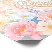 Petals and Prosecco Bow Bridal Shower Welcome ポスター (角)