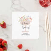 Petals and Prosecco Bridal Shower スタンダードカクテルナプキン (インサイチュ)