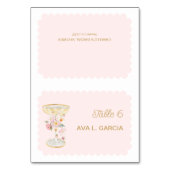 Petals and Prosecco Bridal Shower テーブルナンバー (正面)