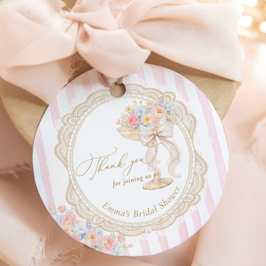Petals and Prosecco Bridal shower フェイバータグ