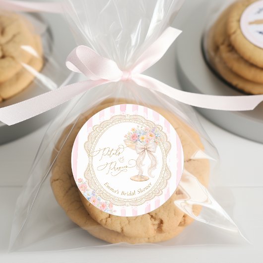 Petals and Prosecco Bridal Shower ラウンドシール