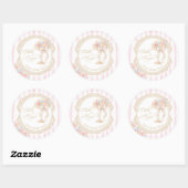 Petals and Prosecco Bridal Shower ラウンドシール (シート)