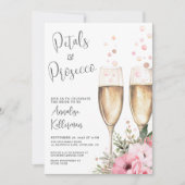 Petals And Prosecco Bridal Shower 招待状 (正面)