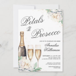 Petals And Prosecco Bridal Shower 招待状