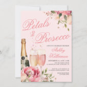 Petals And Prosecco Bridal Shower 招待状 (正面)
