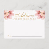Petals and Prosecco Bridal Shower Advice for Bride エンクロージャーカード (正面)