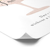 Petals and Prosecco Bridal Shower Favors Sign  ポスター (角)