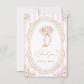 Petals and Prosecco Floral Bridal Shower サンキューカード (正面)