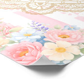 Petals and Prosecco Floral Bridal Shower Welcome ポスター (角)