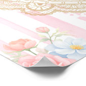 Petals and Prosecco Pink Bridal Shower Welcome ポスター (角)