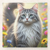 Petals And Purrs ガラスコースター (正面)