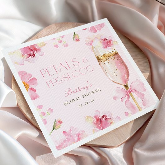 Petals de Prosecco Rosa para Chá de Noiva スタンダードカクテルナプキン