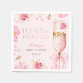 Petals de Prosecco Rosa para Chá de Noiva スタンダードカクテルナプキン (正面)