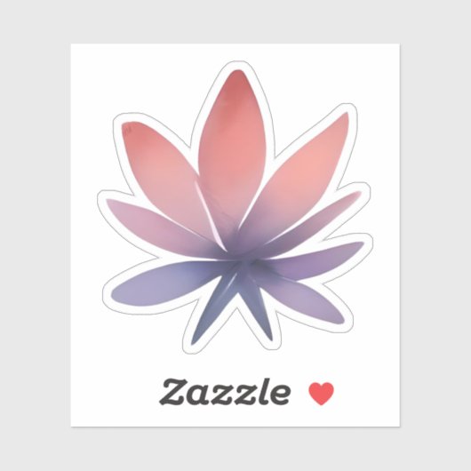 Petals in Bloom: Gradient Botanical Elegance シール (シート)