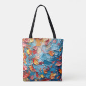 Petals in Motion – Expressive Abstract Floral トートバッグ (裏面)