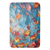 Petals in Motion – Expressive Abstract Floral バスマット (正面縦)