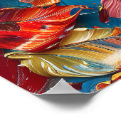 Petals in Motion – Expressive Abstract Floral ポスター (角)