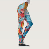 Petals in Motion – Expressive Abstract Floral レギンス (右)