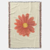 Petals in Motion – Vibrant Flower Graphic スローブランケット (正面縦)