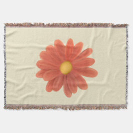 Petals in Motion – Vibrant Flower Graphic スローブランケット