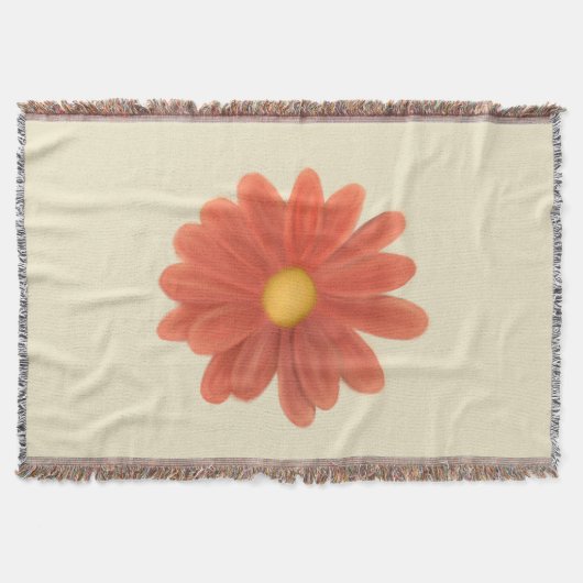 Petals in Motion – Vibrant Flower Graphic スローブランケット (正面)