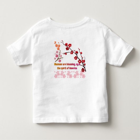 Petals in Pink Harmony トドラーTシャツ (裏面)