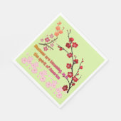 Petals in Pink Harmony light green スタンダードランチョンナプキン (角)