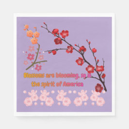 Petals in Pink Harmony  pale purple スタンダードランチョンナプキン