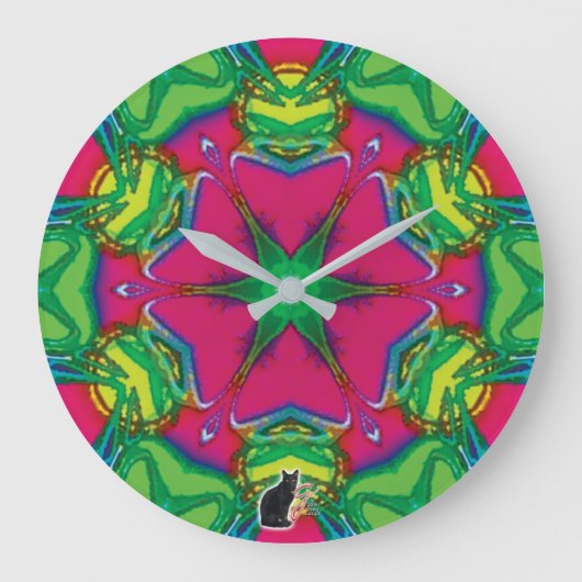 Petals Kaleidoscope ラージ壁時計 (正面)