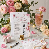 Petals, Pearls & Prosecco ヒア・セッド・シー・セッド・ゲーム 招待状