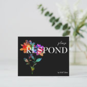 🌈 Petals & Pride LGBTQ 予算 メニュー付き 出欠カード (スタンド正面)